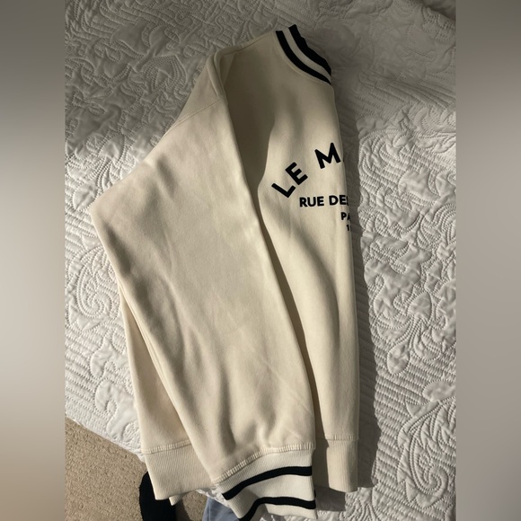 H&M LE MARAIS CREAM BLACK  SWEATER M - Picture 5 of 9